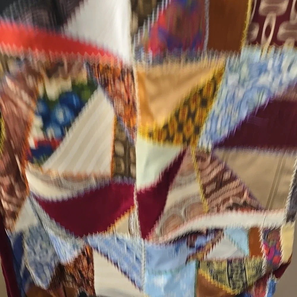 Handmade quilted table runner multicolored design in rich earth tones‎ 72